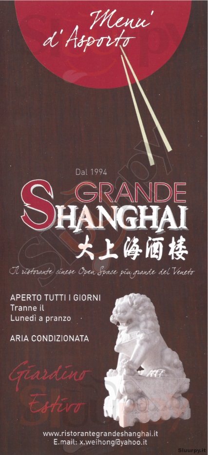 GRANDE SHANGHAI Padova menù 1 pagina