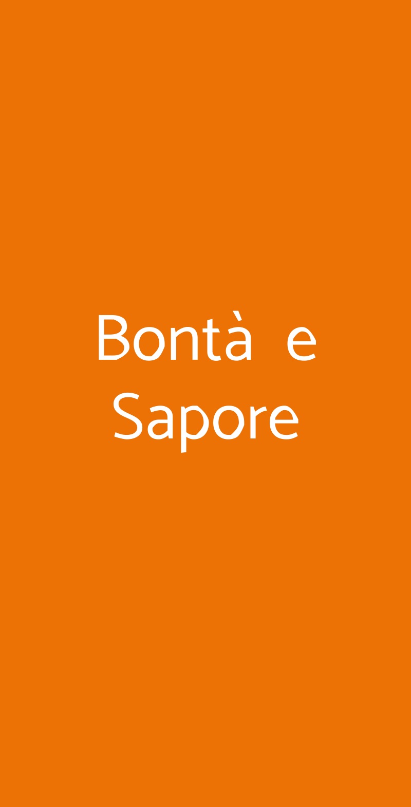Bontà  e Sapore Torino menù 1 pagina