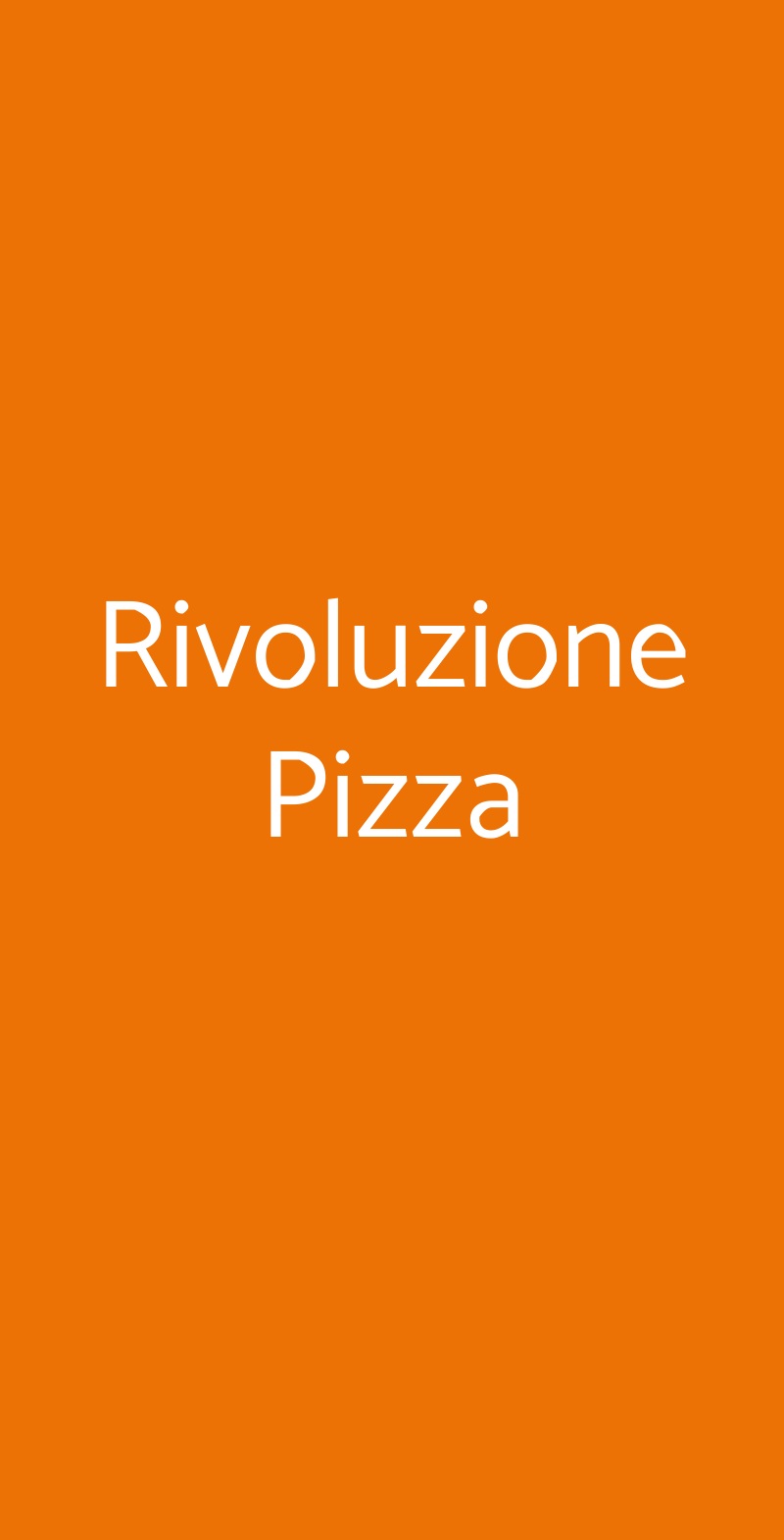 Rivoluzione Pizza Padova menù 1 pagina