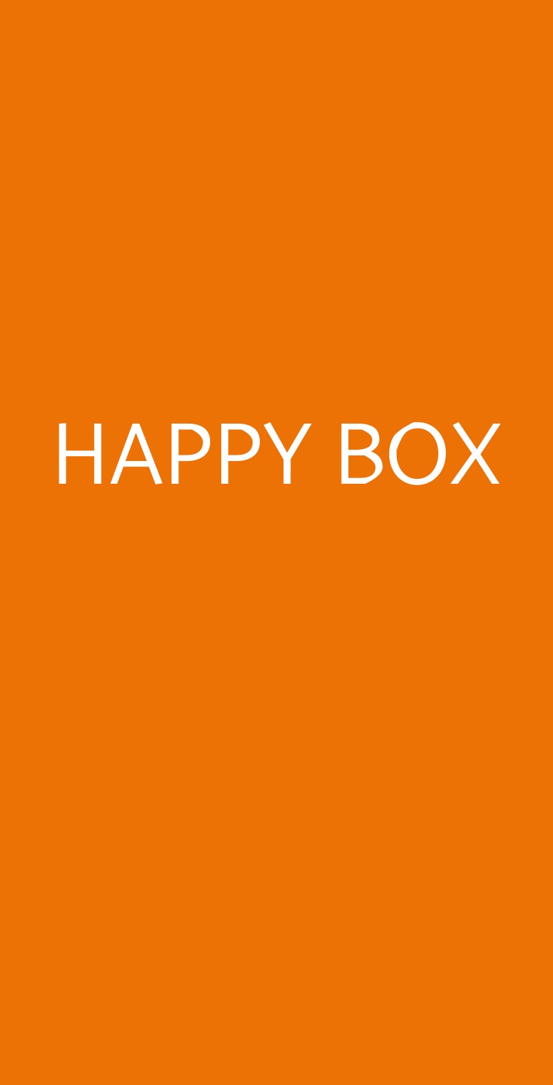 HAPPY BOX Padova menù 1 pagina
