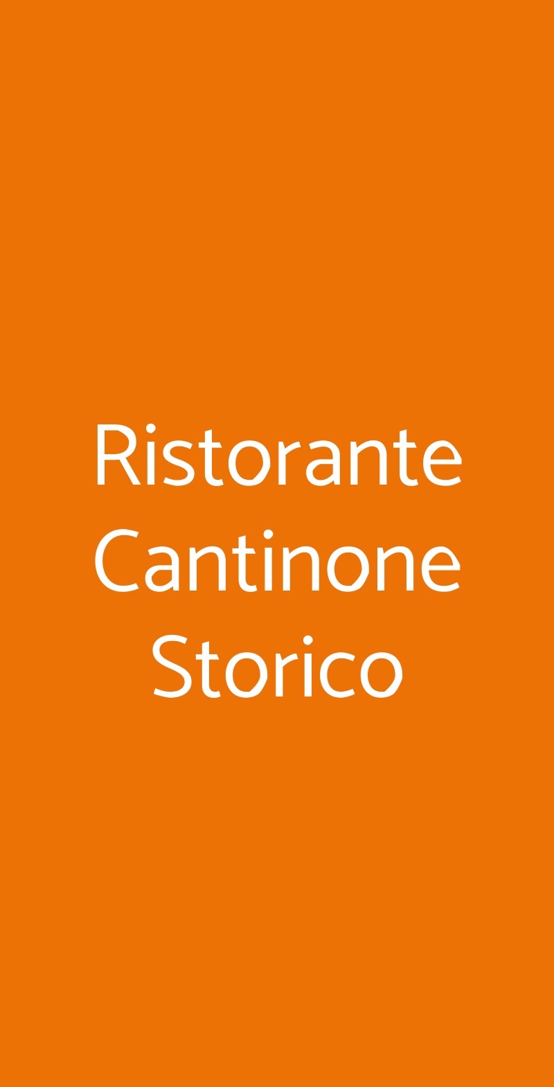 Ristorante Cantinone Storico Venezia menù 1 pagina