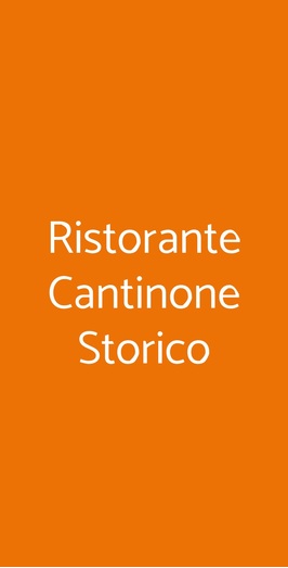 Ristorante Cantinone Storico, Venezia
