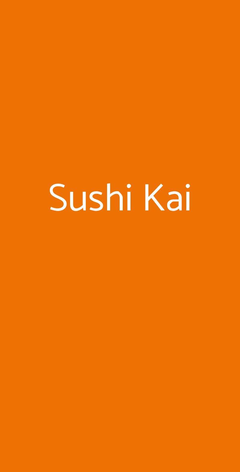 Sushi Kai Padova menù 1 pagina