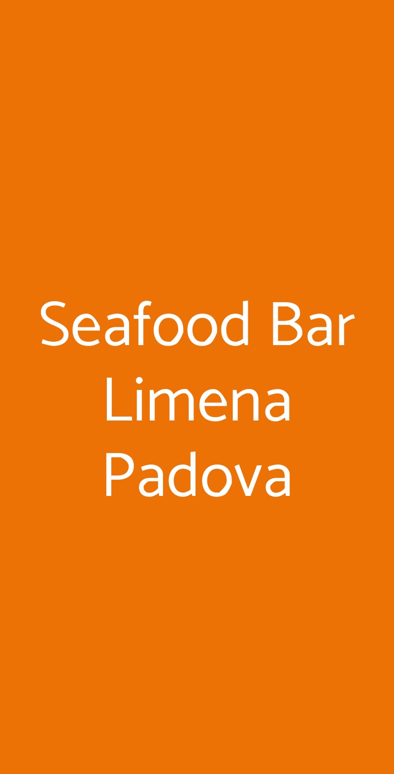 Seafood Bar Limena Padova Limena menù 1 pagina