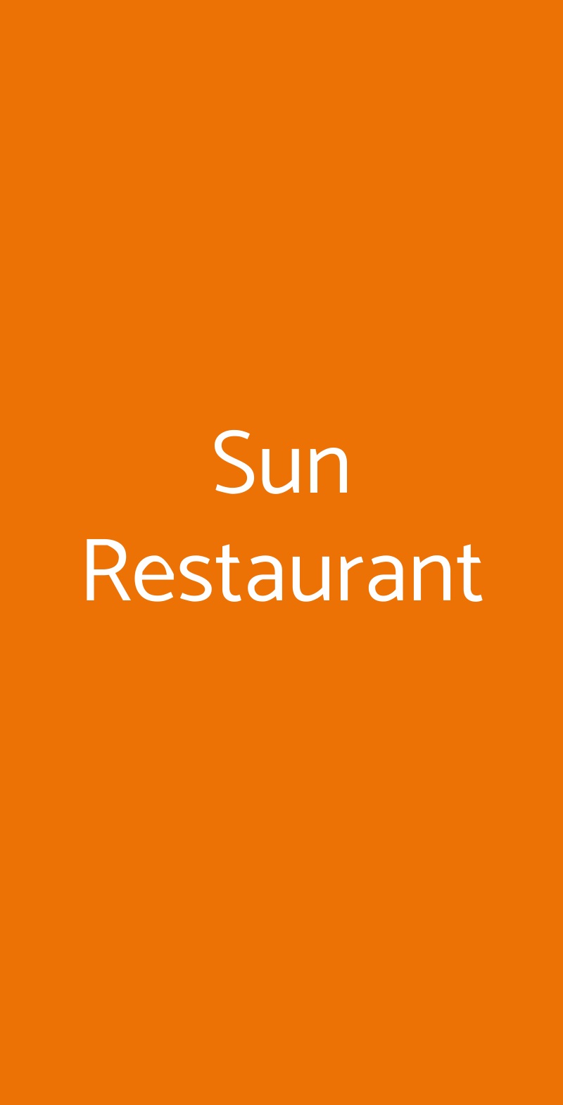 Sun Restaurant Verona menù 1 pagina