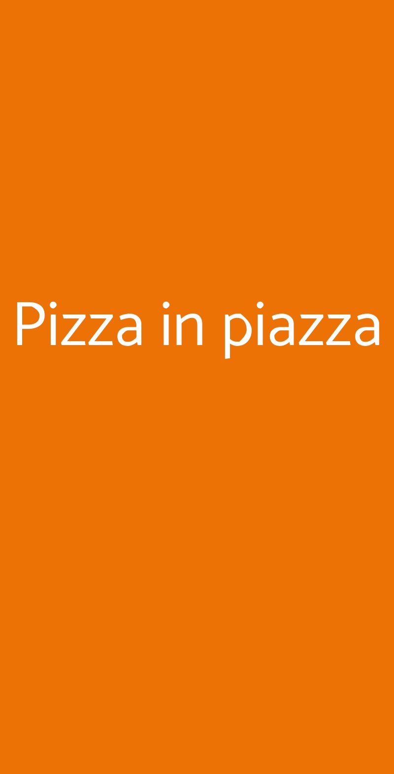 Pizza in piazza Milano menù 1 pagina