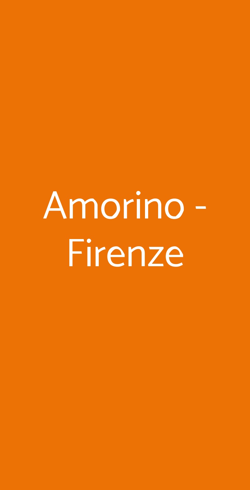 Amorino - Firenze Firenze menù 1 pagina