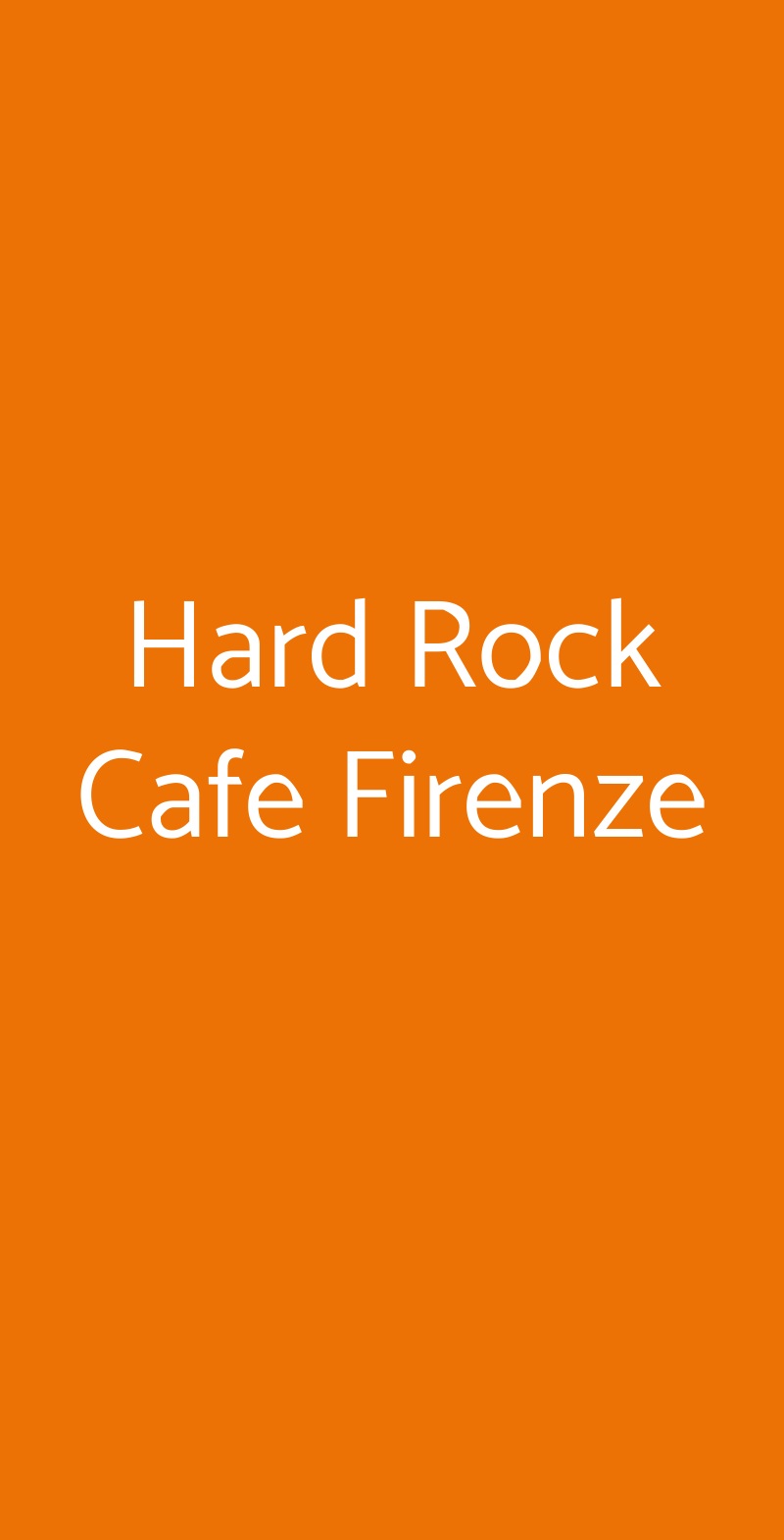 Hard Rock Cafe Firenze Firenze menù 1 pagina