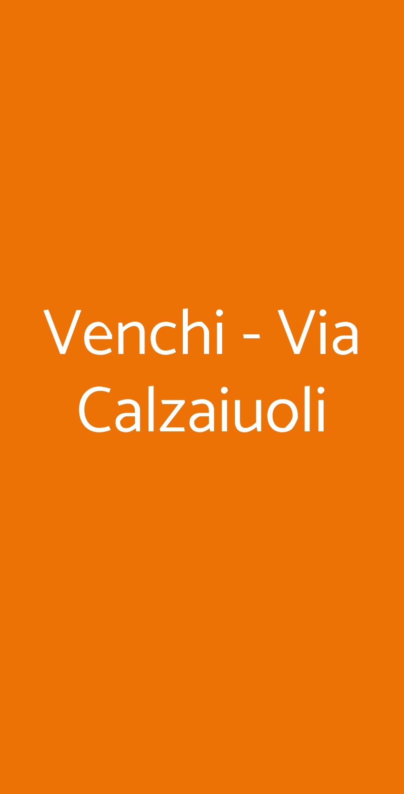 Venchi - Via Calzaiuoli Firenze menù 1 pagina