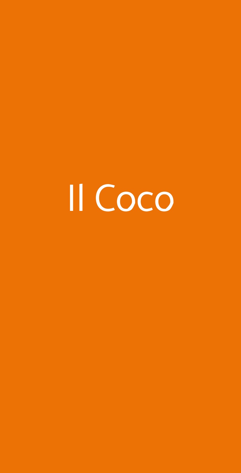 Il Coco Firenze menù 1 pagina