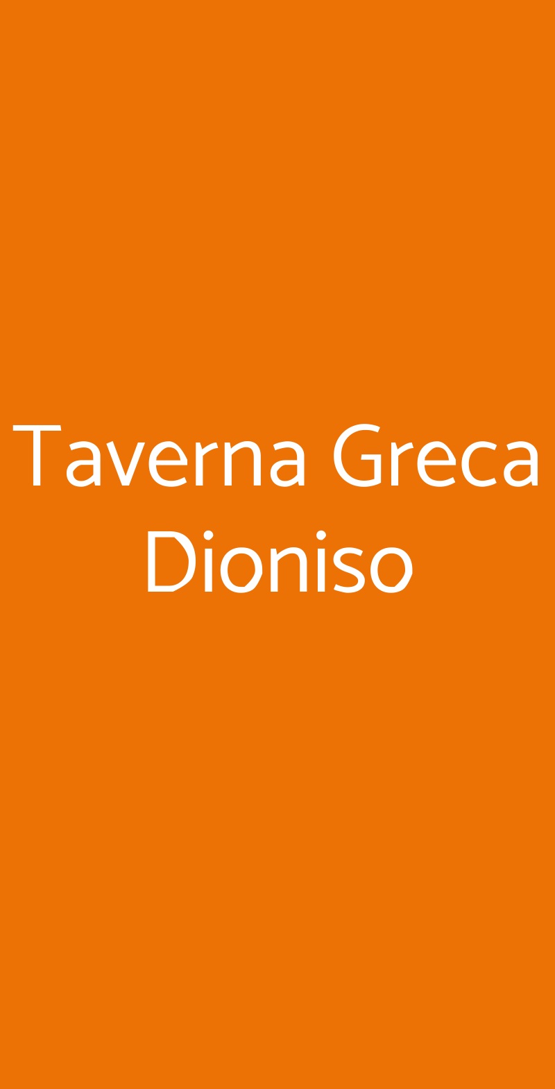 Taverna Greca Dioniso Firenze menù 1 pagina