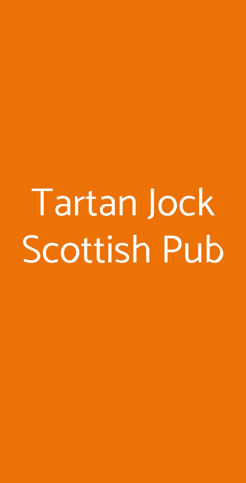 Tartan Jock Scottish Pub Firenze menù 1 pagina