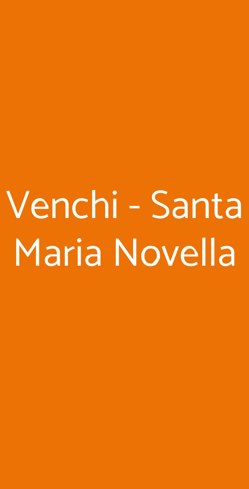 Venchi - Santa Maria Novella Firenze menù 1 pagina