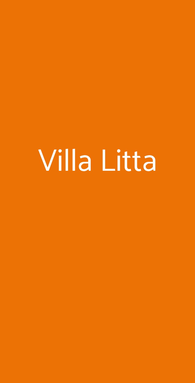 Villa Litta Milano menù 1 pagina
