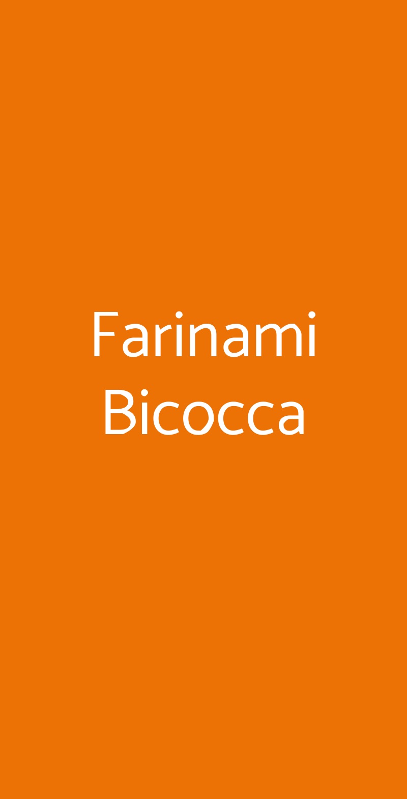 Farinami Bicocca Milano menù 1 pagina