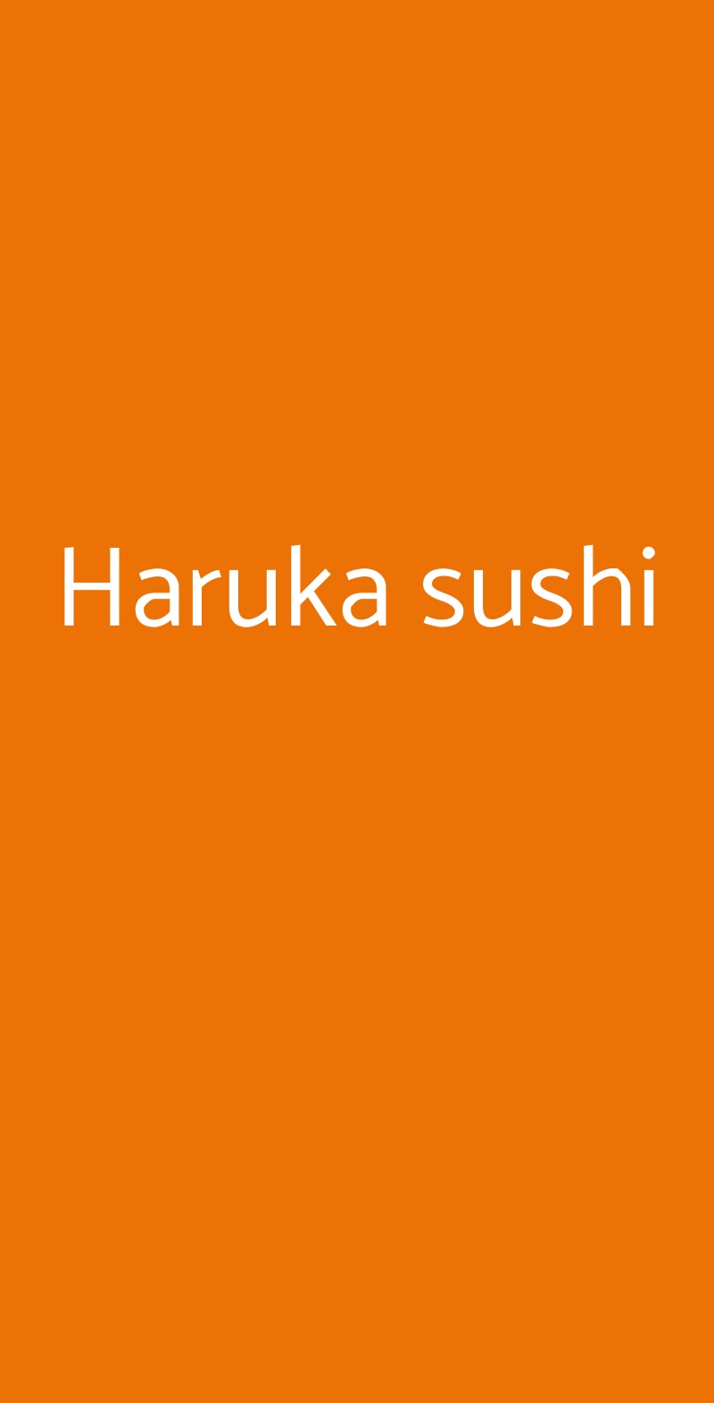 Haruka sushi Milano menù 1 pagina
