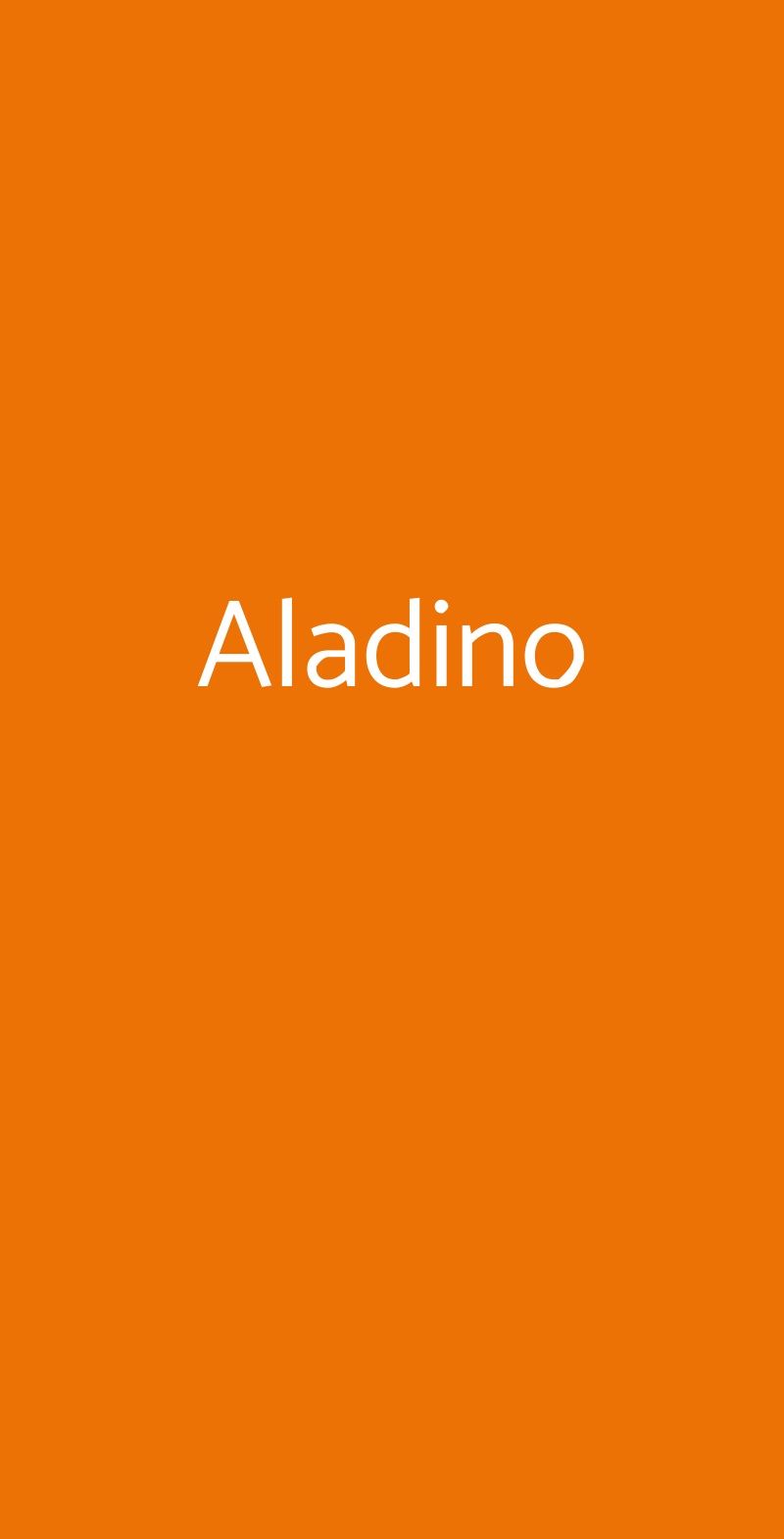 Aladino Milano menù 1 pagina