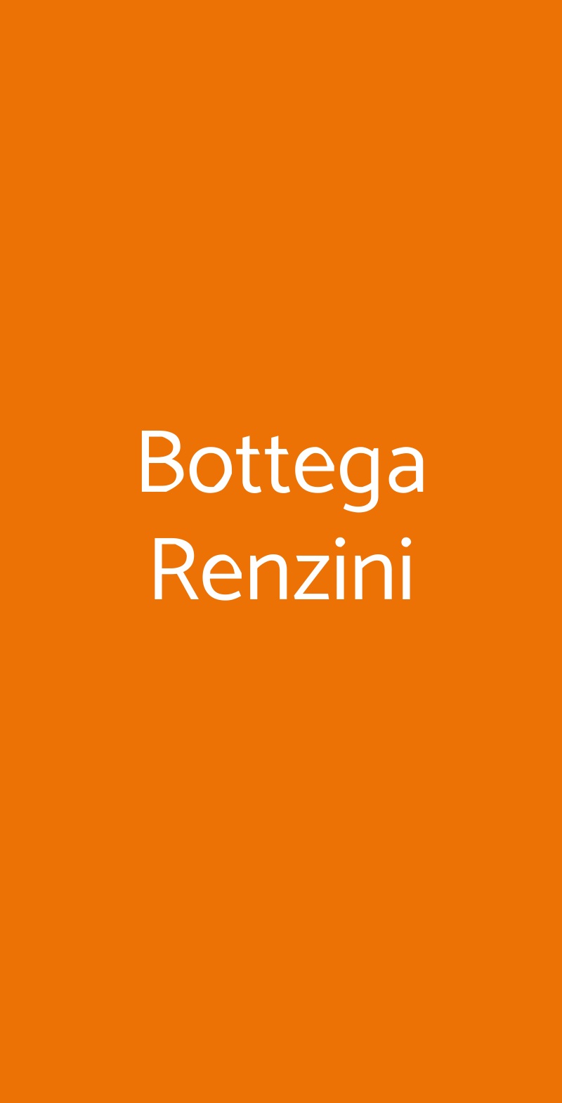 Bottega Renzini Milano menù 1 pagina