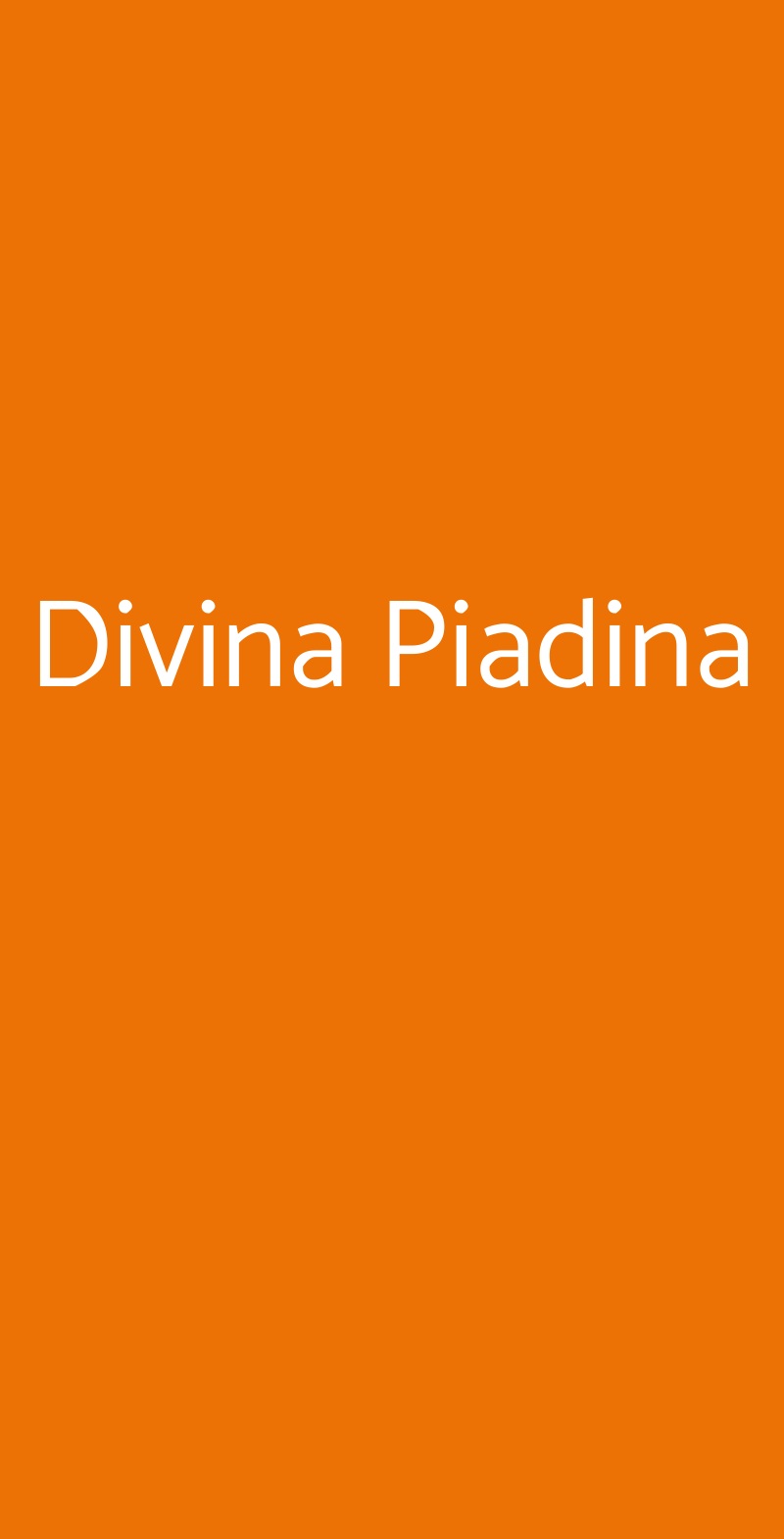 Divina Piadina Milano menù 1 pagina