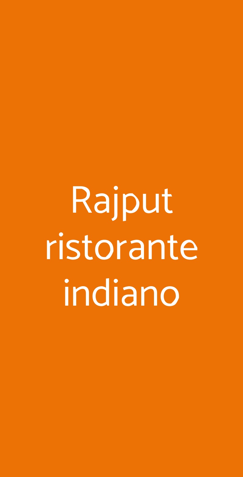 Rajput ristorante indiano Milano menù 1 pagina