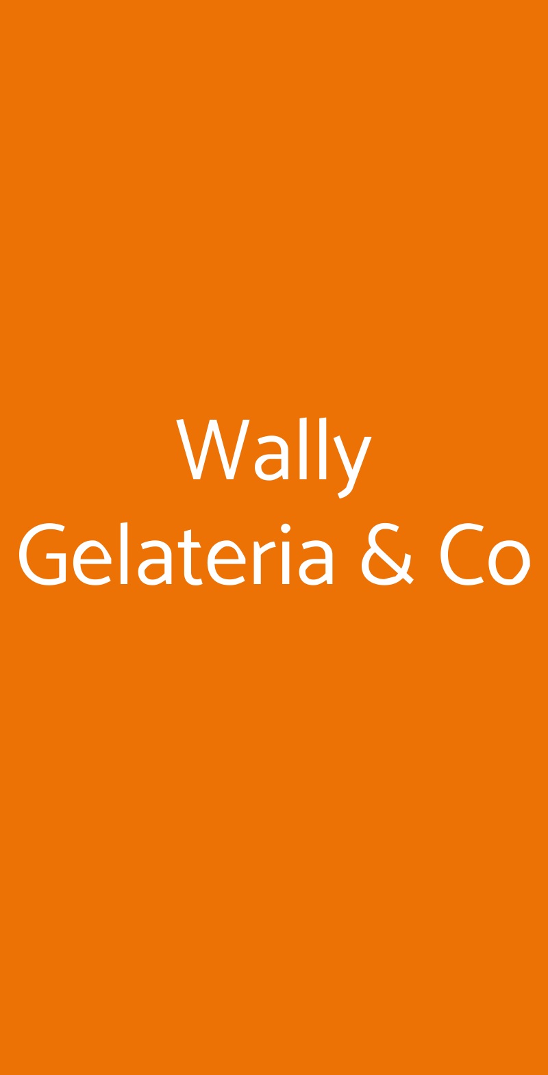 Wally Gelateria & Co Milano menù 1 pagina