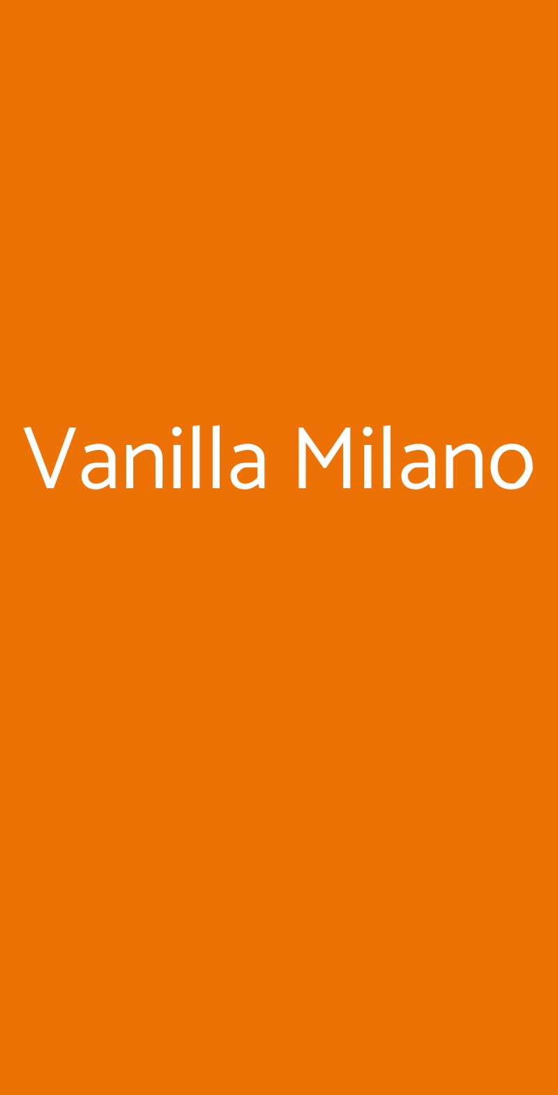 Vanilla Milano Milano menù 1 pagina