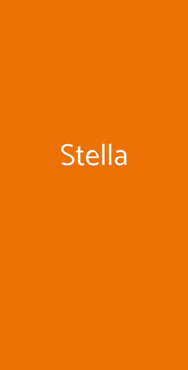 Stella Milano menù 1 pagina