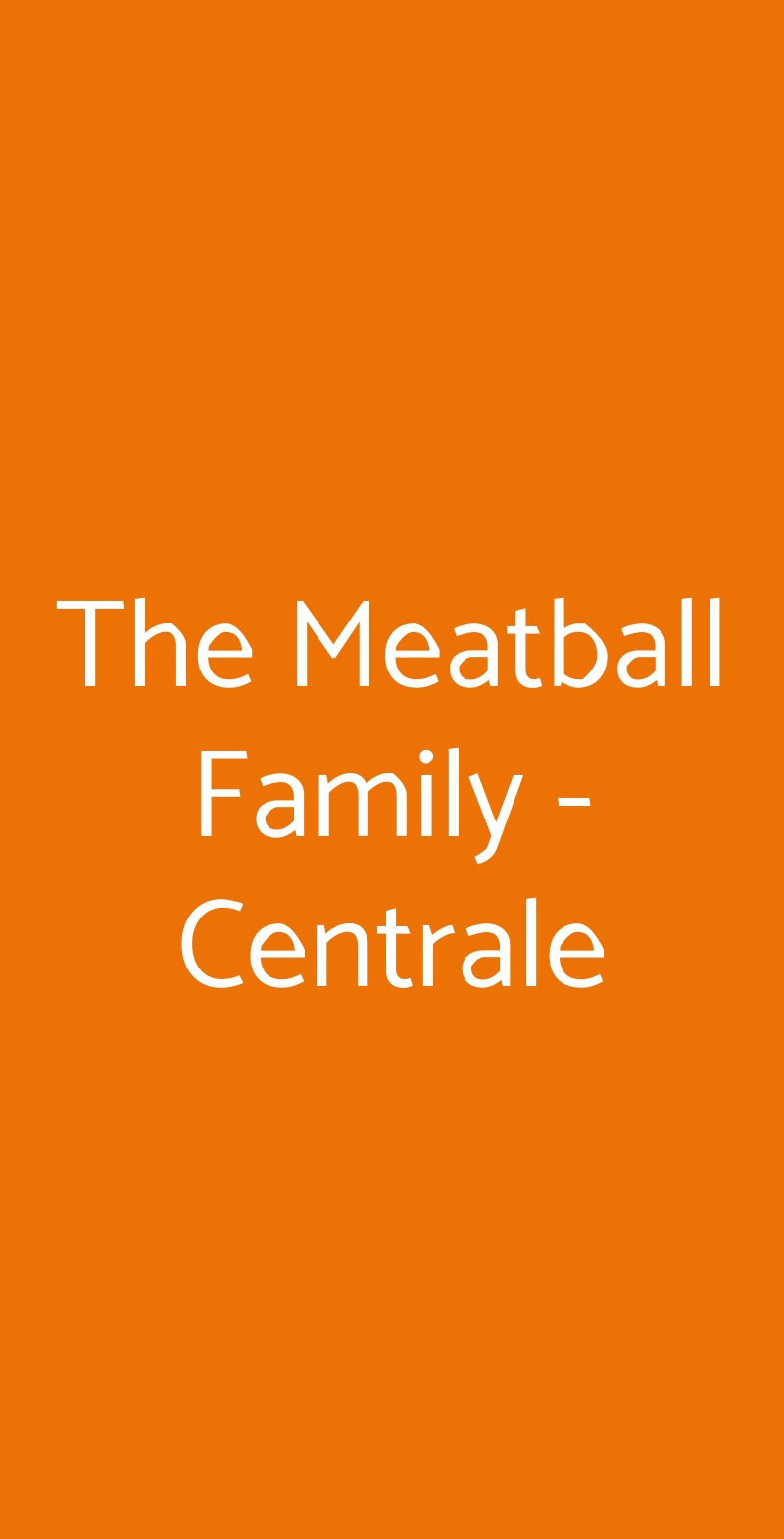 The Meatball Family - Centrale Milano menù 1 pagina
