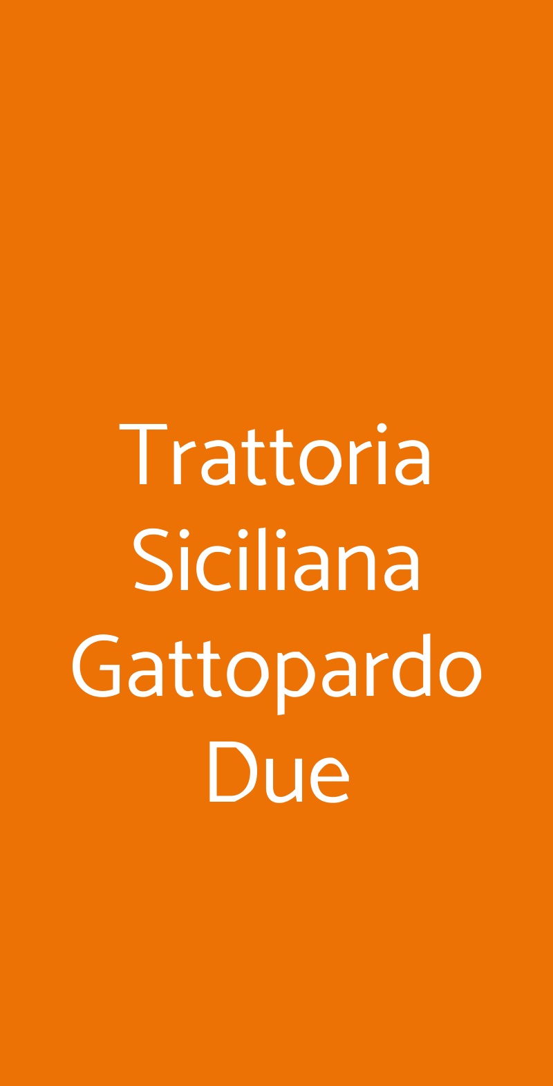 Trattoria Siciliana Gattopardo Due Milano menù 1 pagina