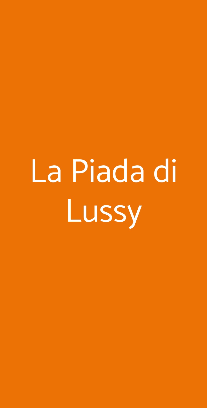 La Piada di Lussy Milano menù 1 pagina