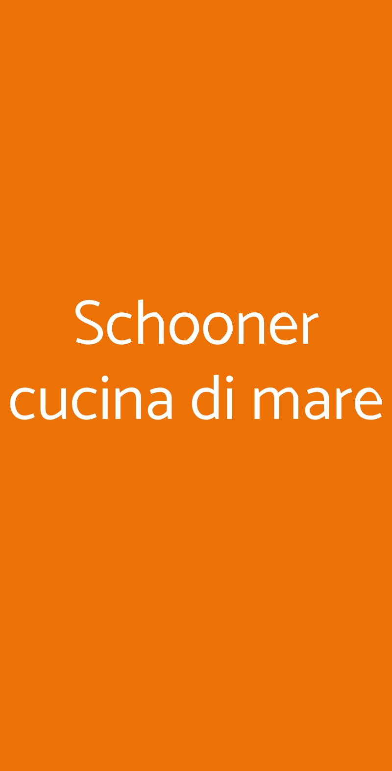 Schooner cucina di mare Milano menù 1 pagina