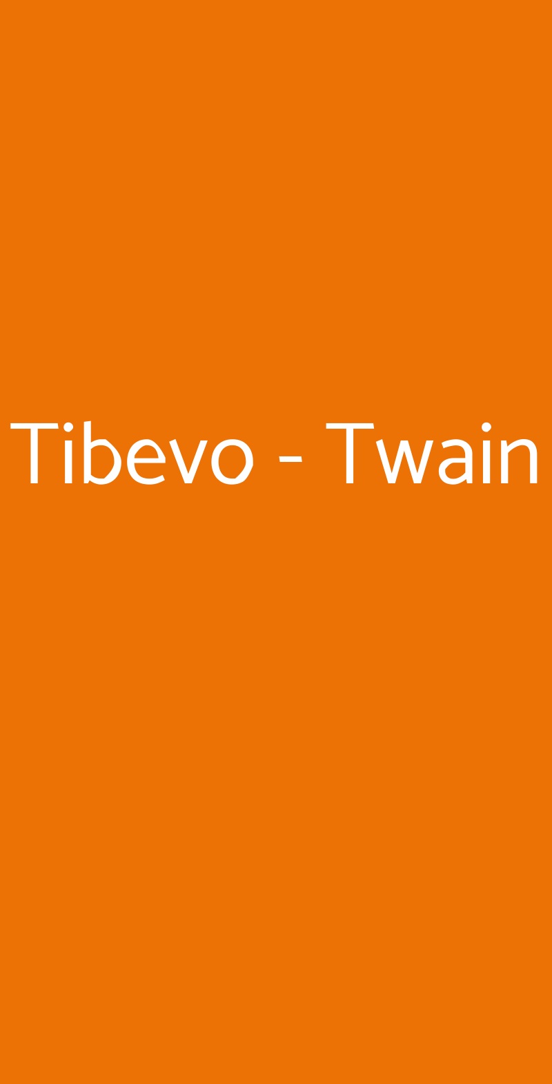 Tibevo - Twain Milano menù 1 pagina