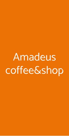 Amadeus Coffee&shop, Milano
