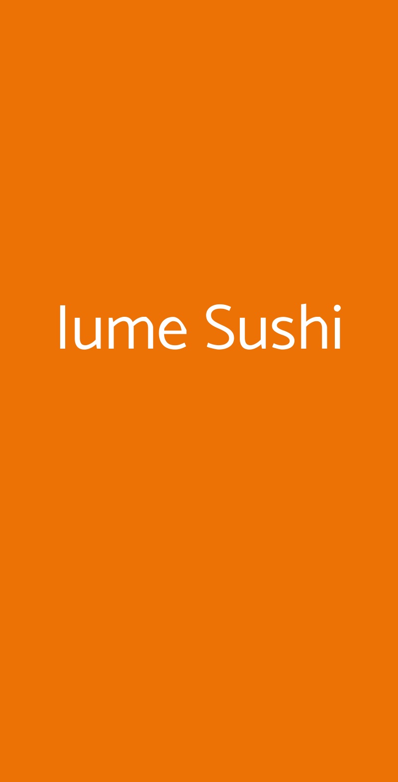 Iume Sushi Milano menù 1 pagina