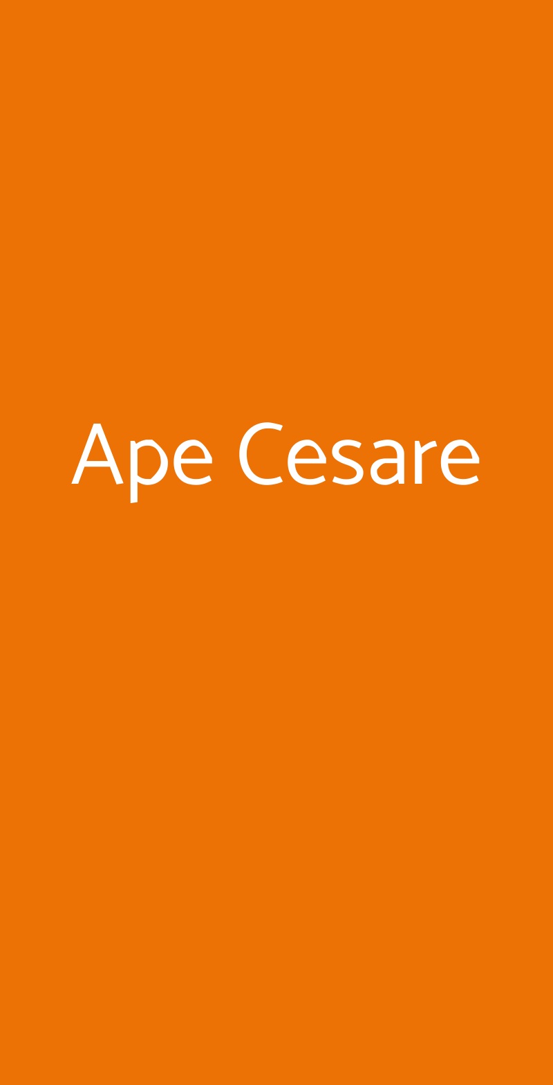 Ape Cesare Milano menù 1 pagina
