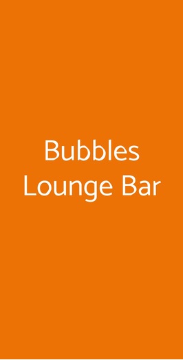 Bubbles Lounge Bar, Milano