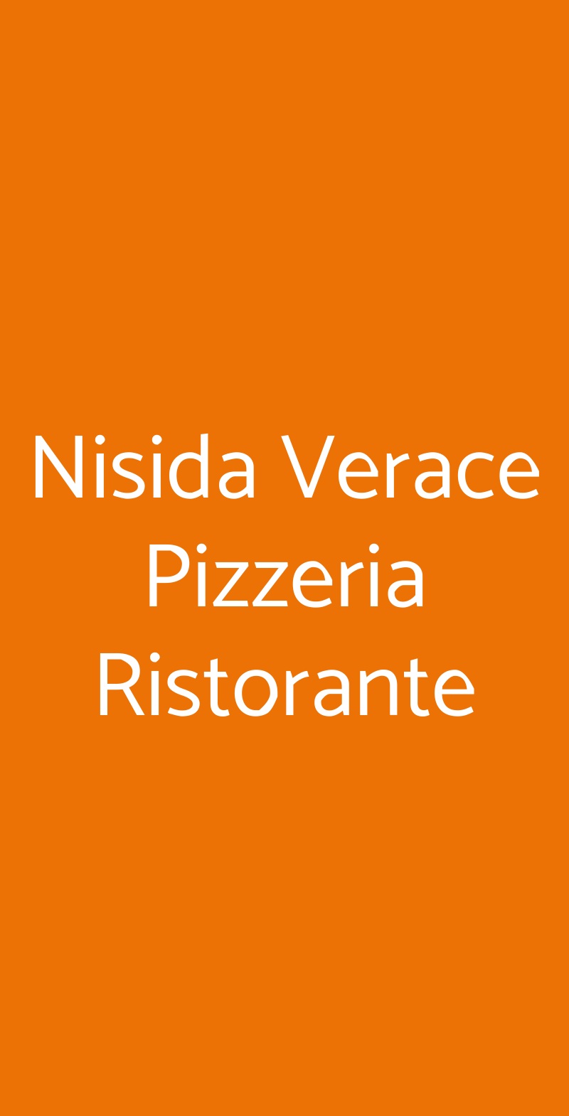 Nisida Verace Pizzeria Ristorante Milano menù 1 pagina