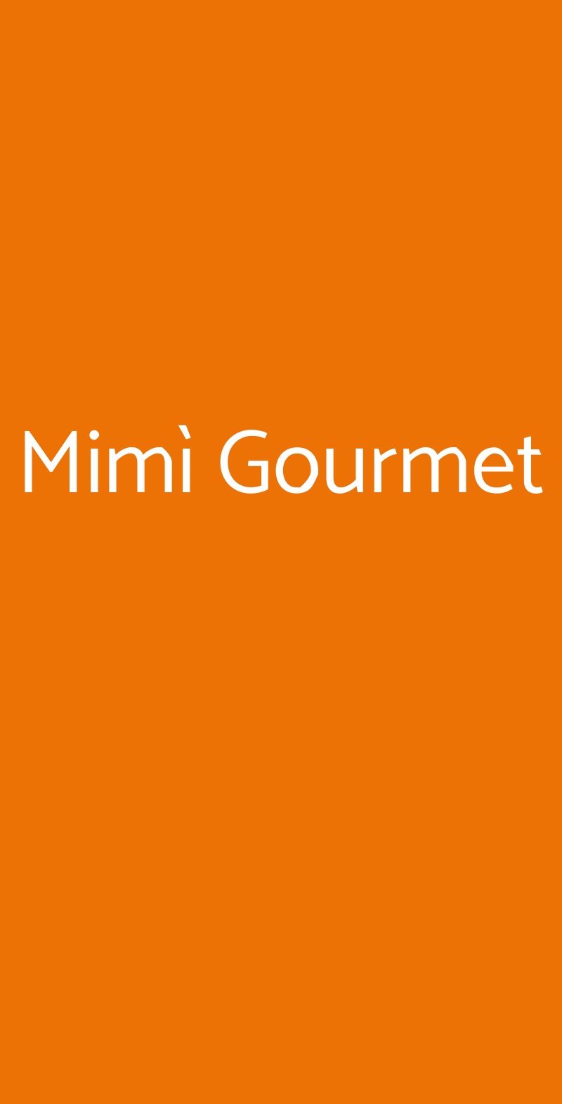 Mimì Gourmet Milano menù 1 pagina