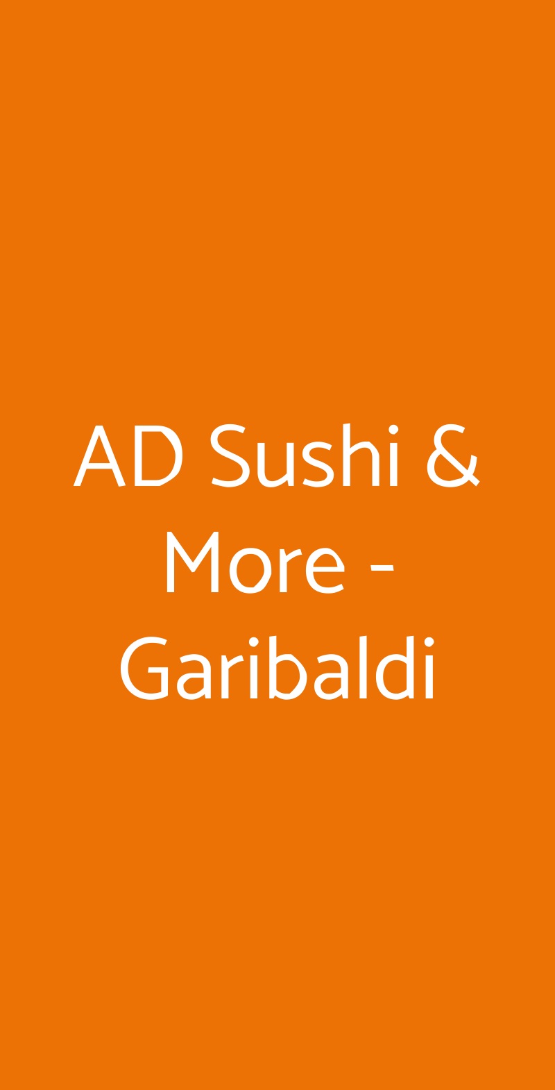 AD Sushi & More - Garibaldi Milano menù 1 pagina