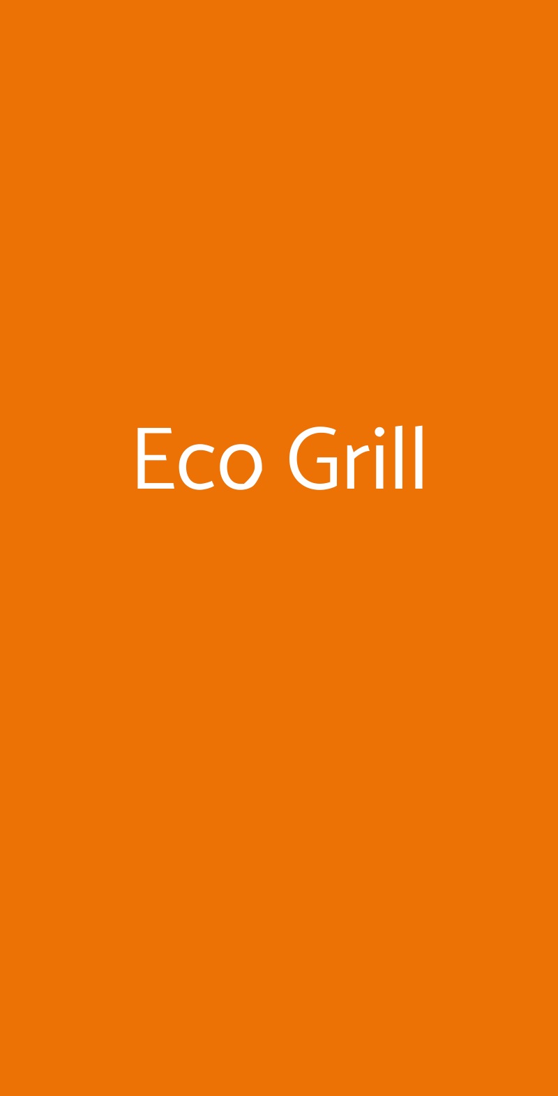 Eco Grill Milano menù 1 pagina