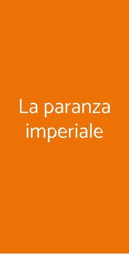 La Paranza Imperiale, Milano
