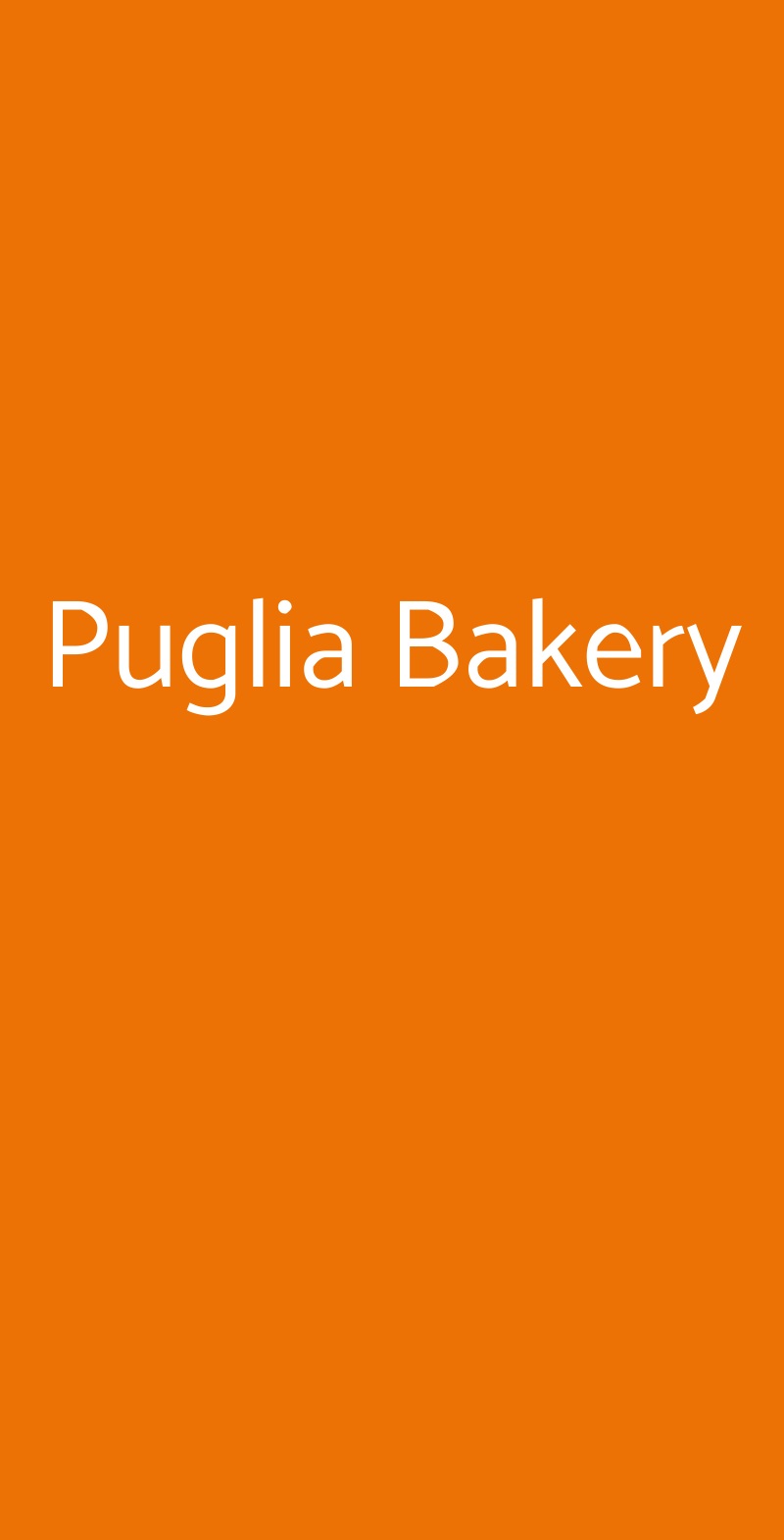 Puglia Bakery Milano menù 1 pagina