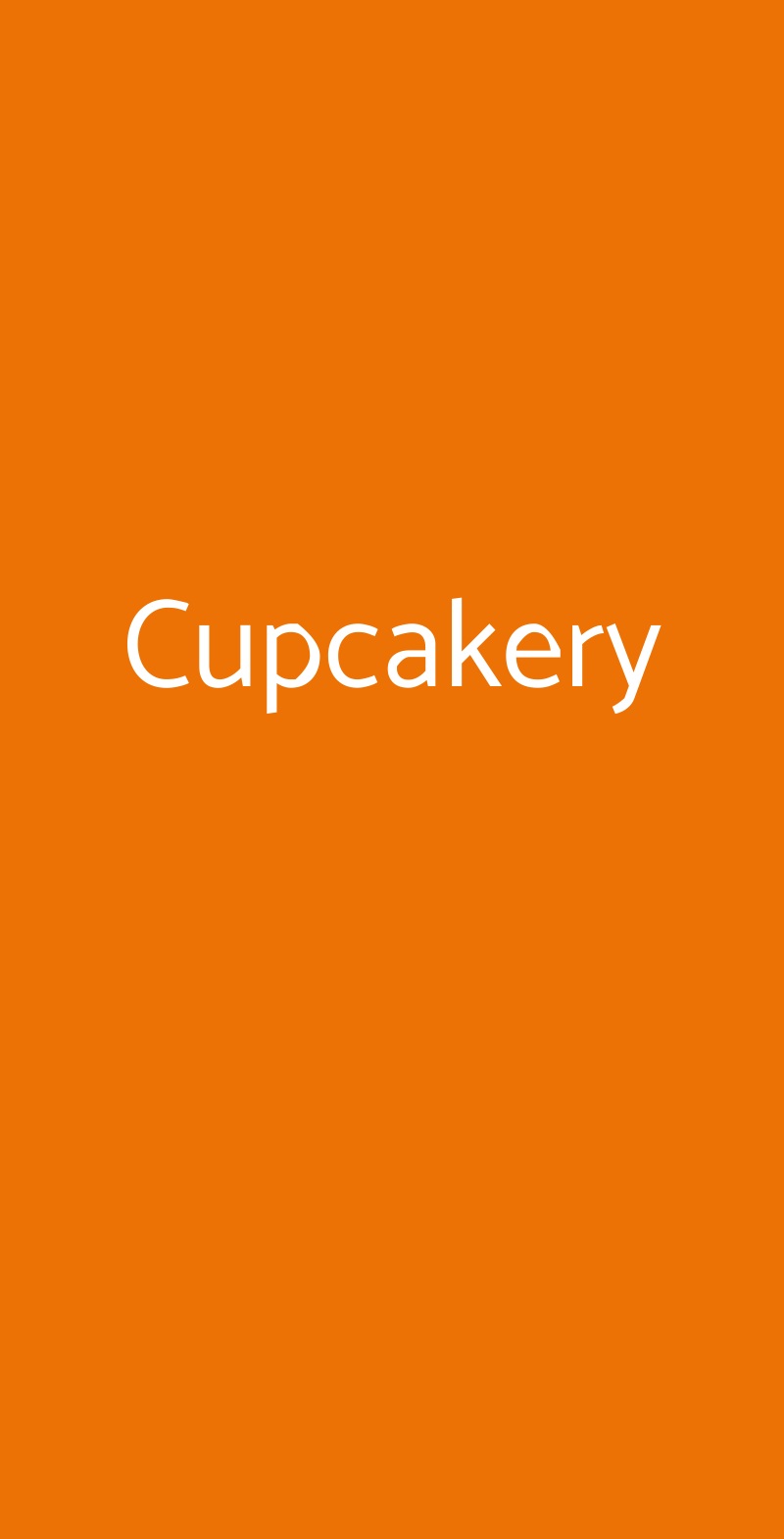 Cupcakery Milano menù 1 pagina