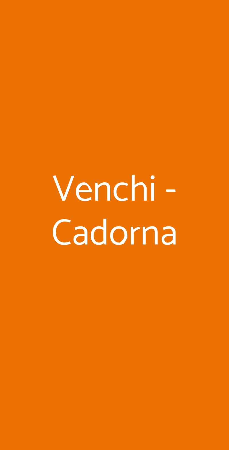 Venchi - Cadorna Milano menù 1 pagina