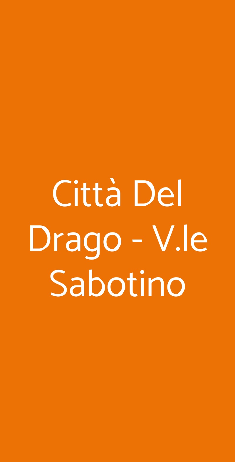 Città Del Drago - V.le Sabotino Milano menù 1 pagina
