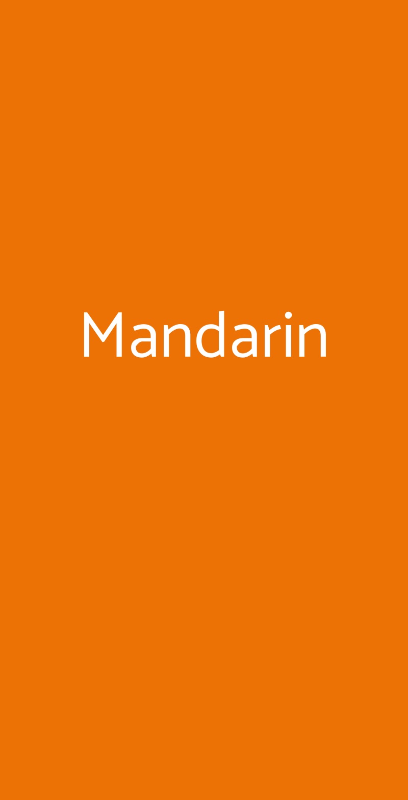 Mandarin Milano menù 1 pagina