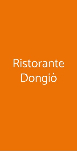 Ristorante Dongiò, Milano