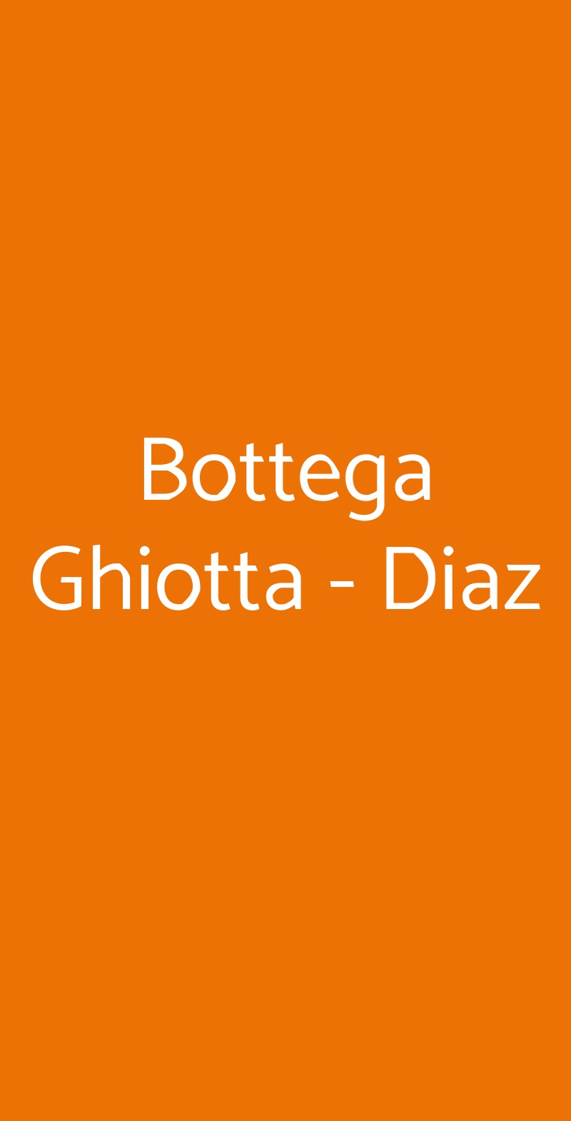 Bottega Ghiotta - Diaz Milano menù 1 pagina