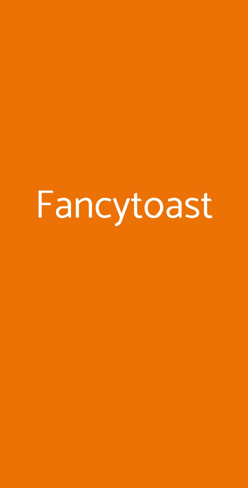 Fancytoast Milano menù 1 pagina