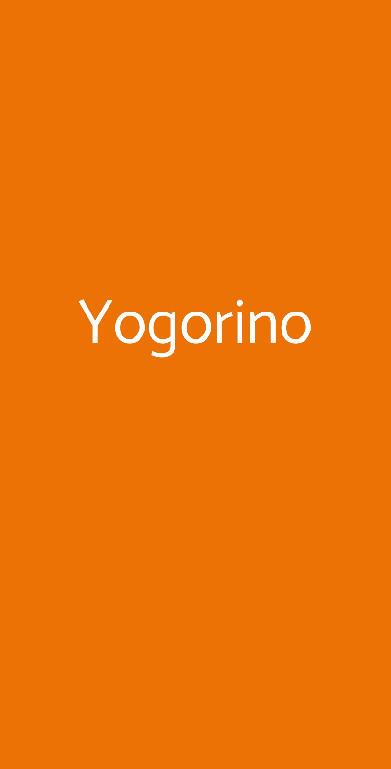 Yogorino Milano menù 1 pagina